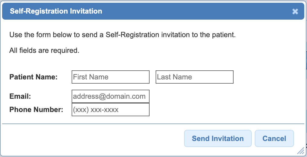 self registration invitation