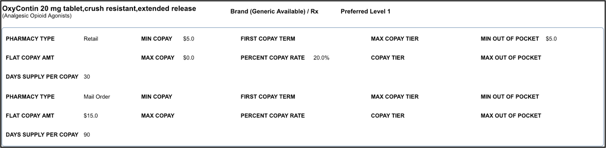 RTF formulary brand otc medication