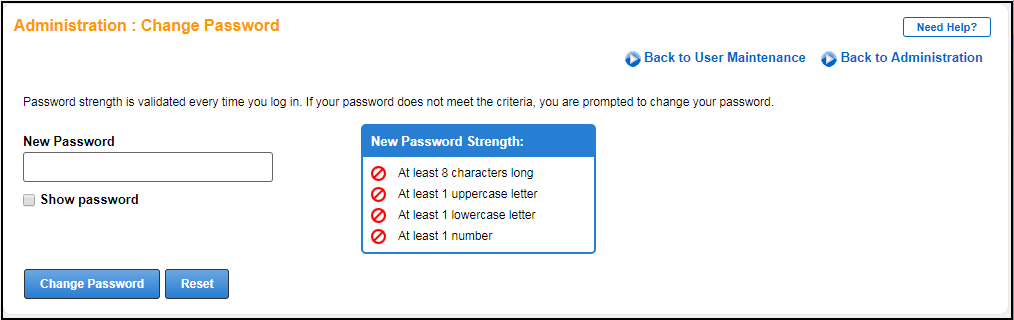 change password