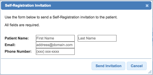 self-registration form