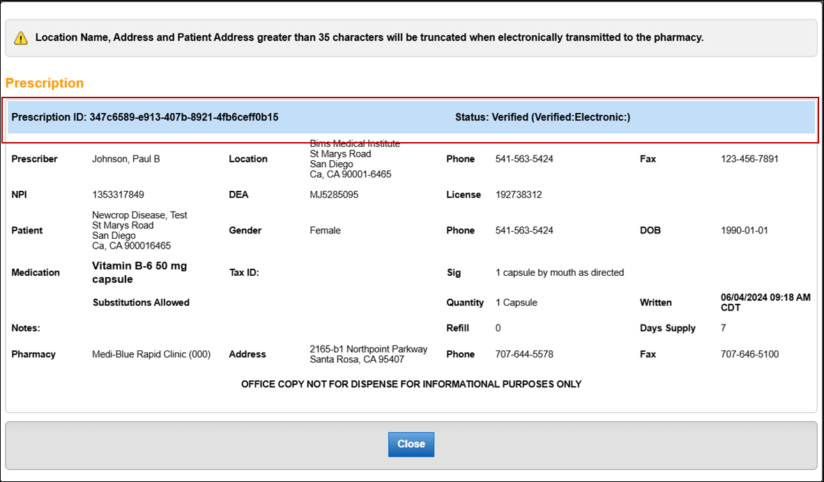 Prescriber Report