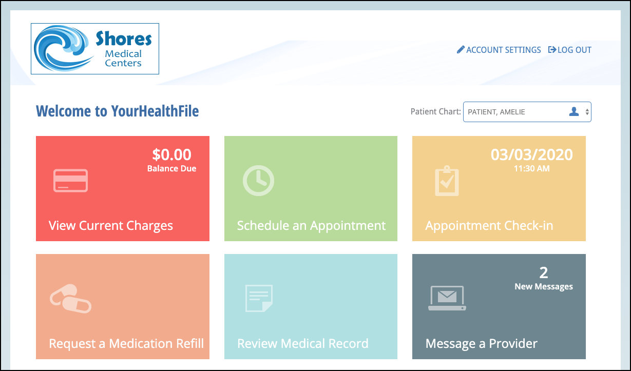 home page appointment check-in
