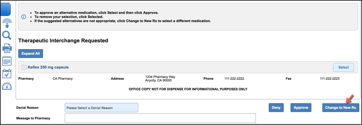 change to new rx