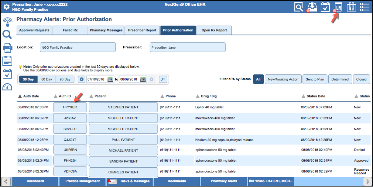 ePA prior authorization Rx Alerts
