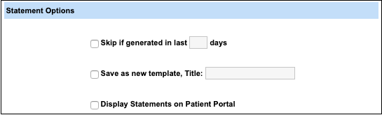 statement options