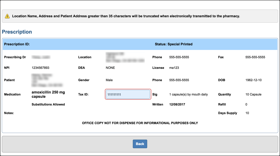 rxhx tax ID