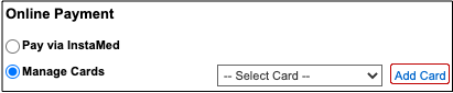 add card instamed
