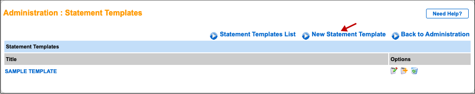 statement templates