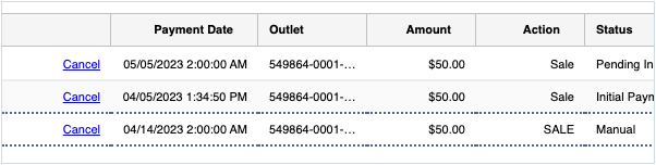 instamed payment plans next transactions