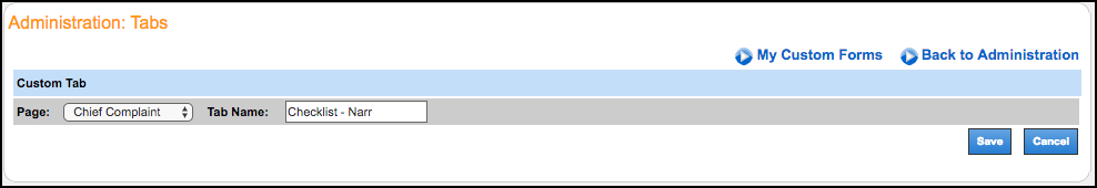 tab name