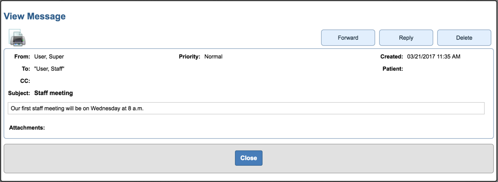 work message
