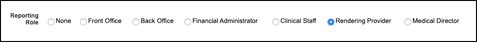 user maintenance reporting role