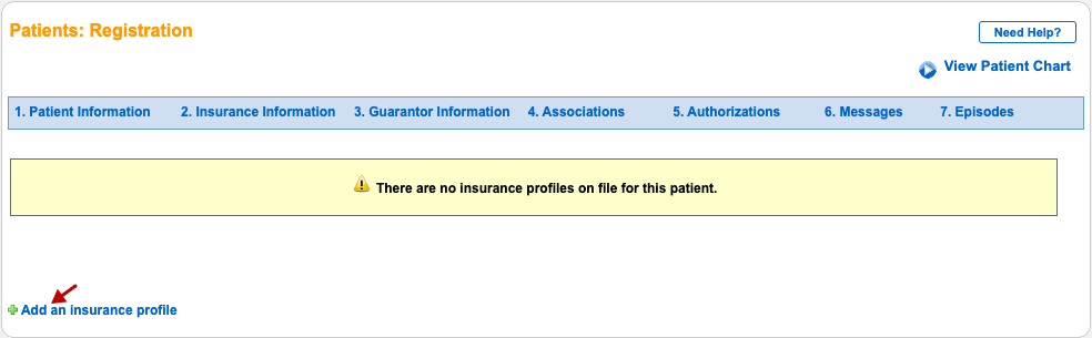 patient registration insurance information