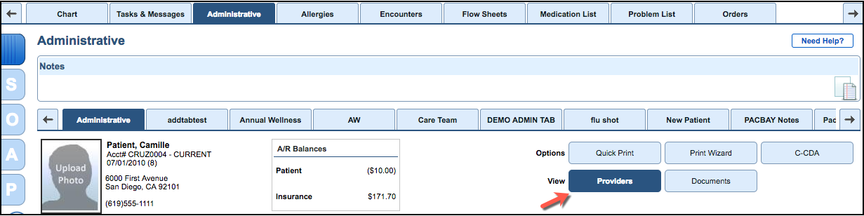 administrative view providers