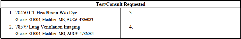 radiology order req form AUC