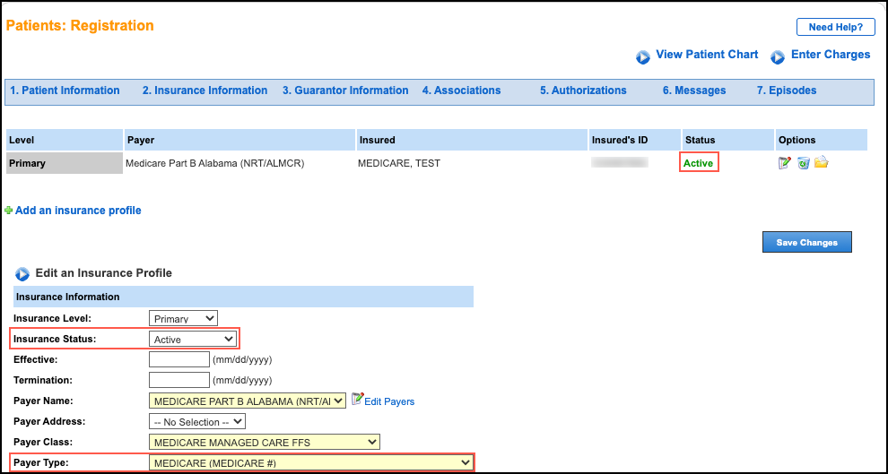 AUC insurance criteria