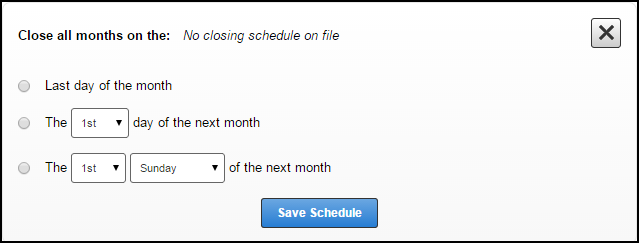month end close select