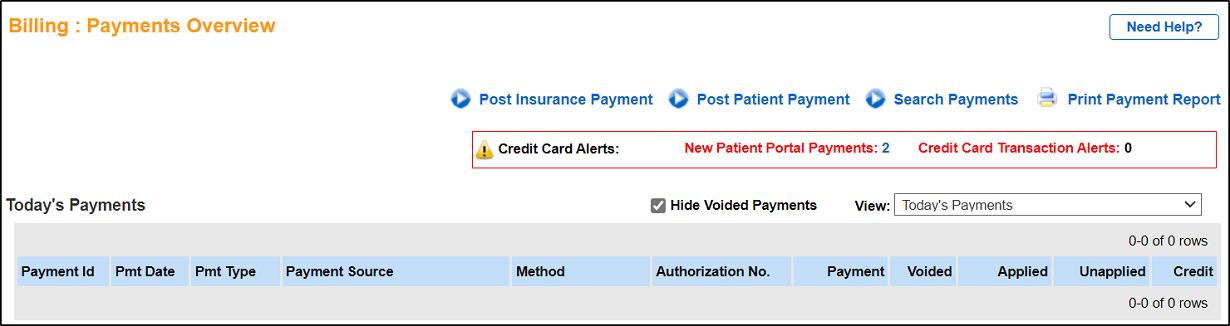 Billing Payments Overview