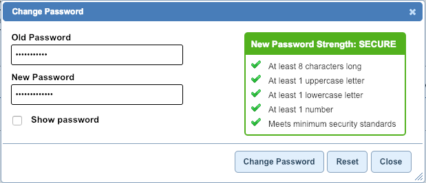 change password success