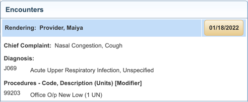 chart preview encounters