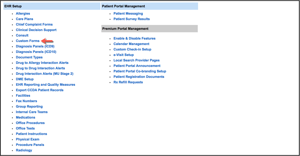custom forms navigation