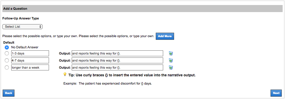 custom forms followup answer