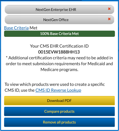 cert ID two EHRs