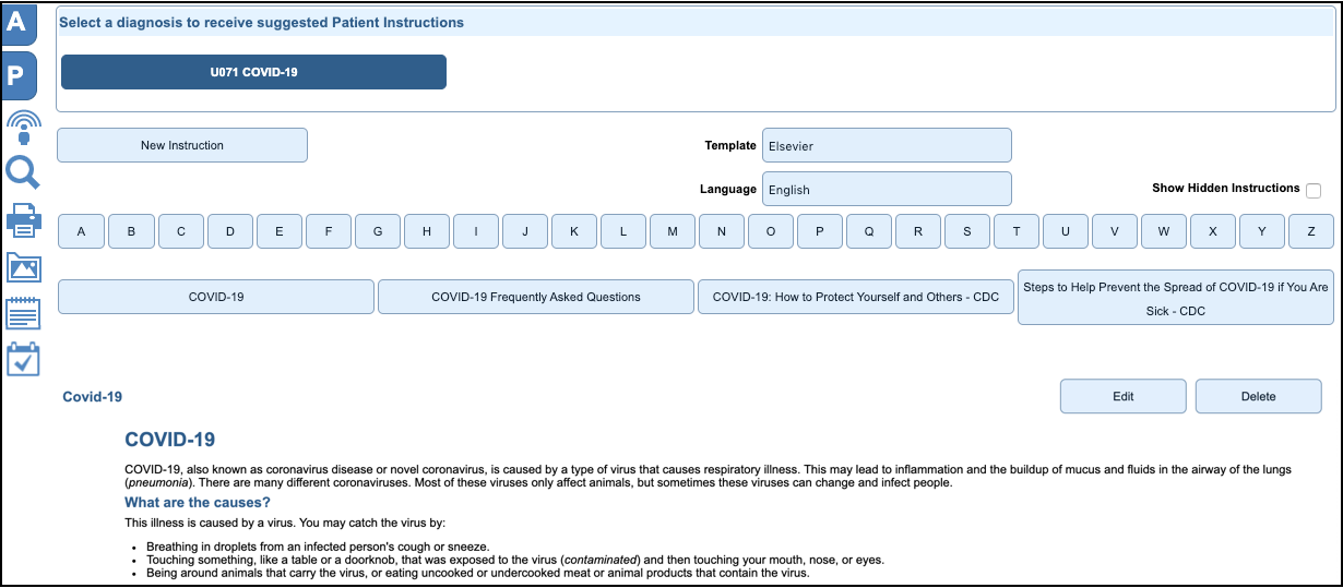 patient instructions COVID-19