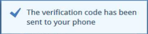verification sent to phone