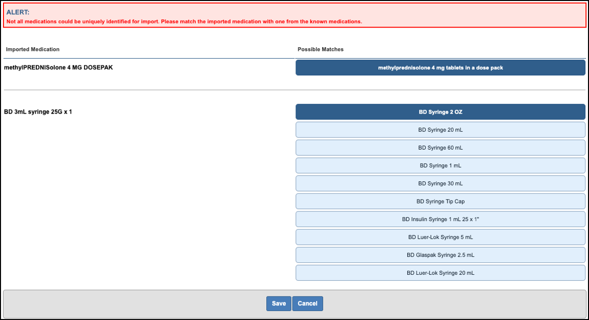 rx history imported med