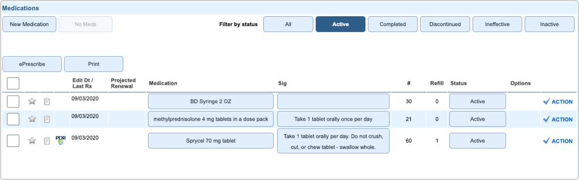 rx history imported medications