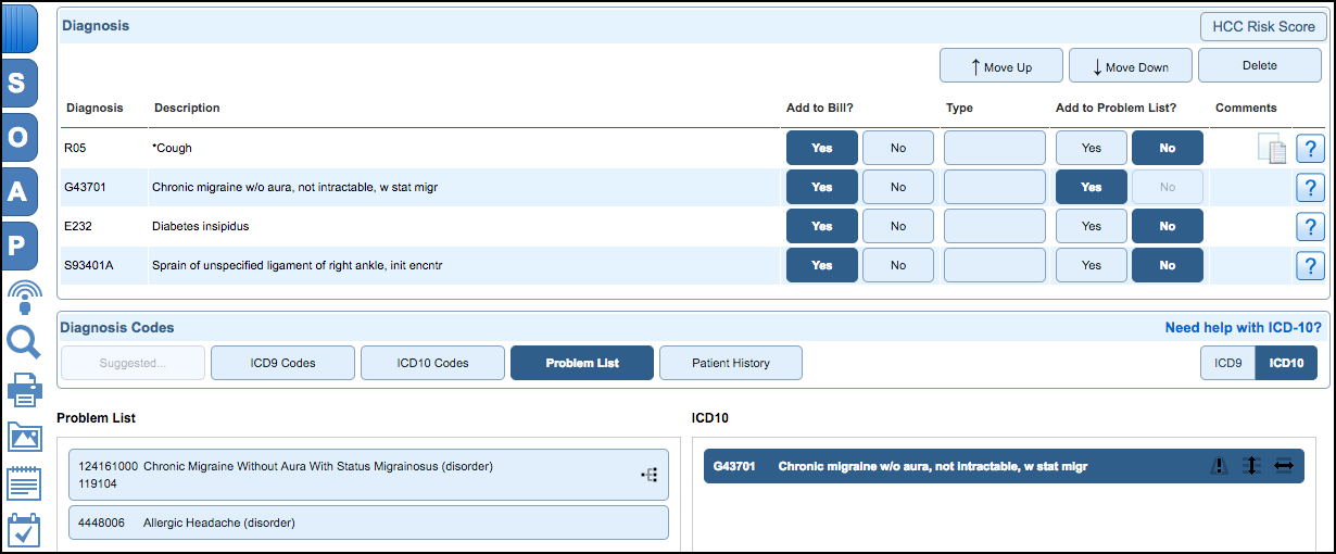 diagnosis coding problem