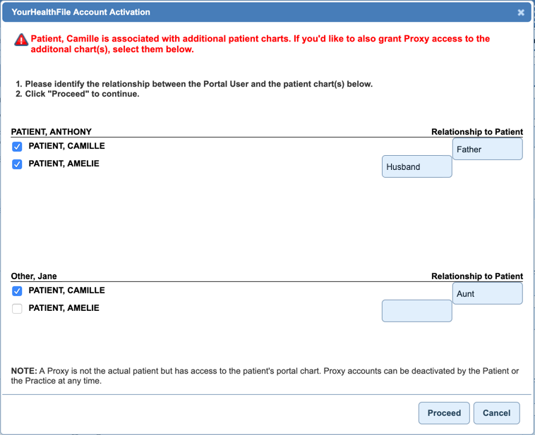 enable access relationship