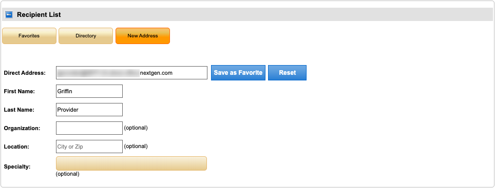 direct messages new address