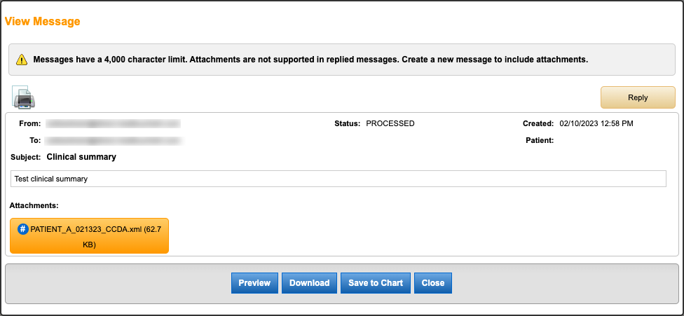 direct messages view message