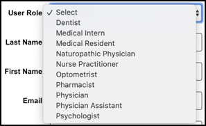 user maintenance user role