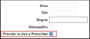 provider maintenance prescriber