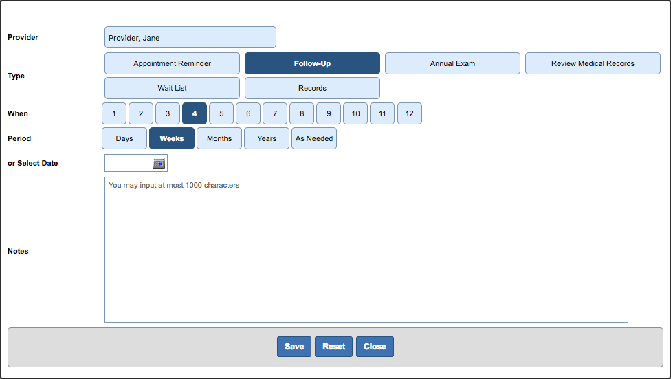 obstetric hx followup
