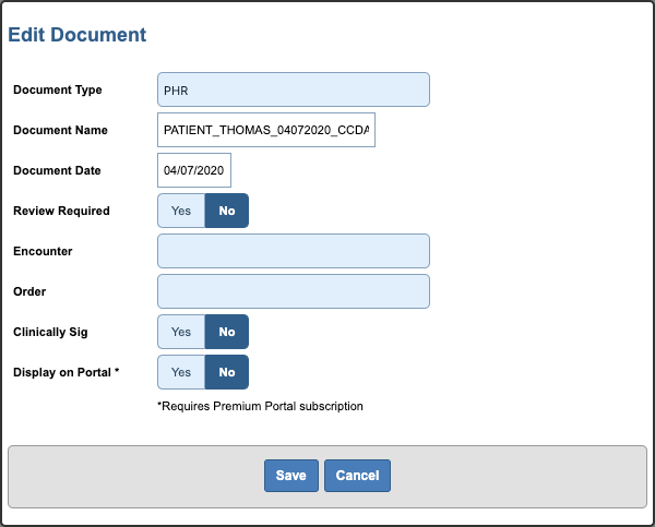 portal private edit document administrative