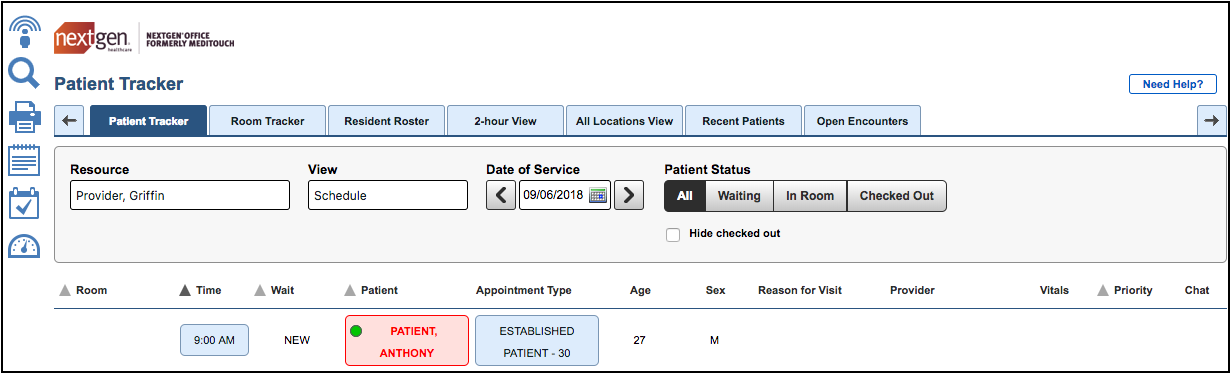 patient tracker high risk patient