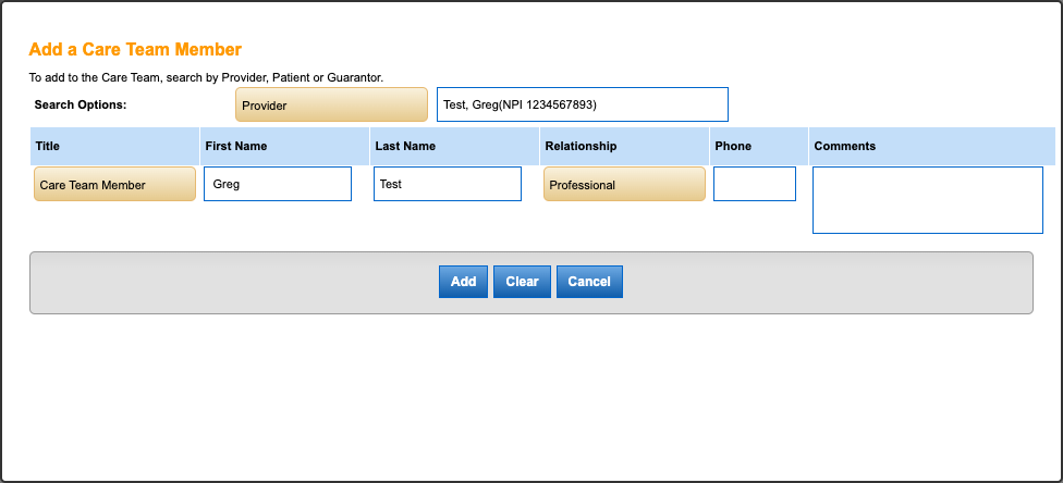 add care team member