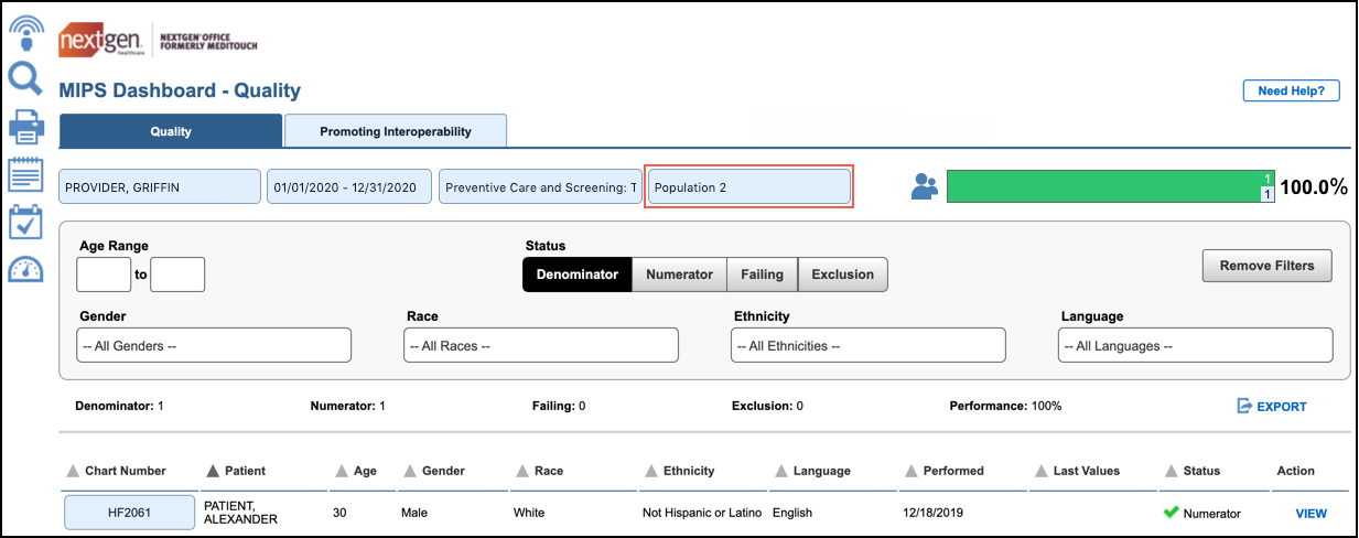 quality population filter