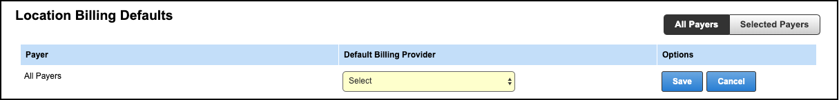 locations billing defaults