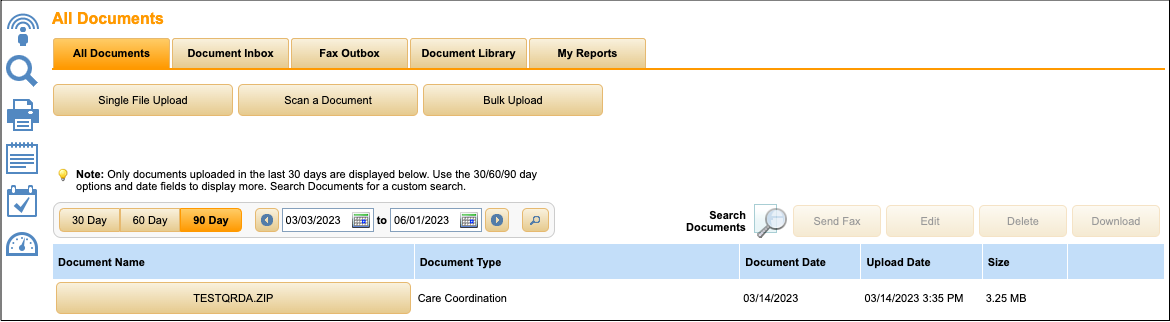imported QRDA in All Documents