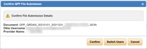 confirm QPP file submission