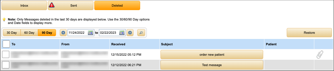 direct messages deleted