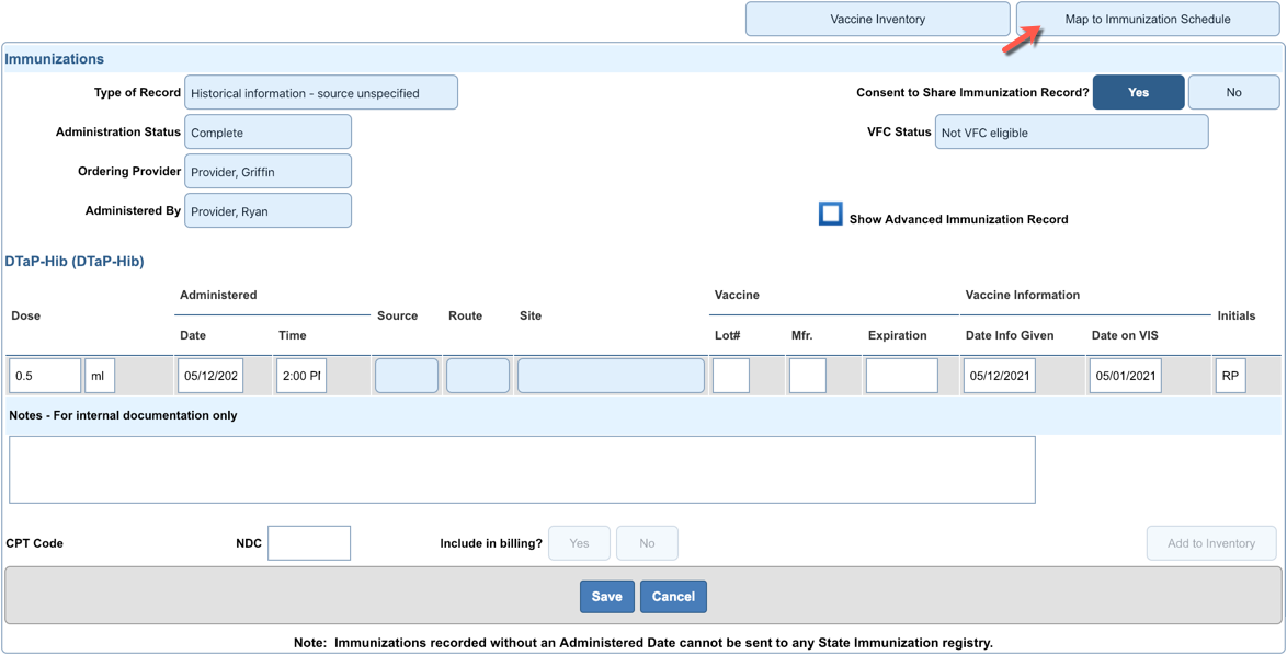 immunization hx immunization details