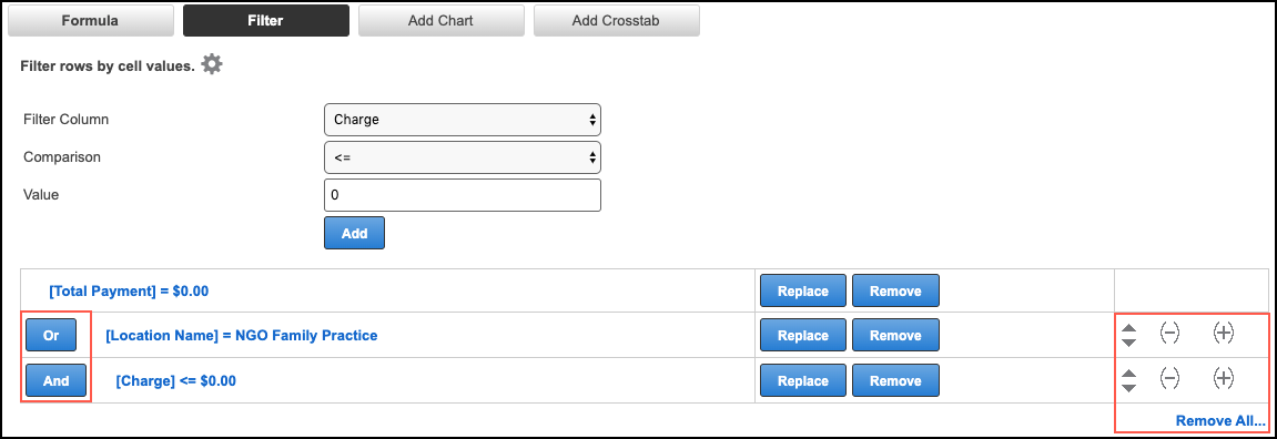 analysis grid filter