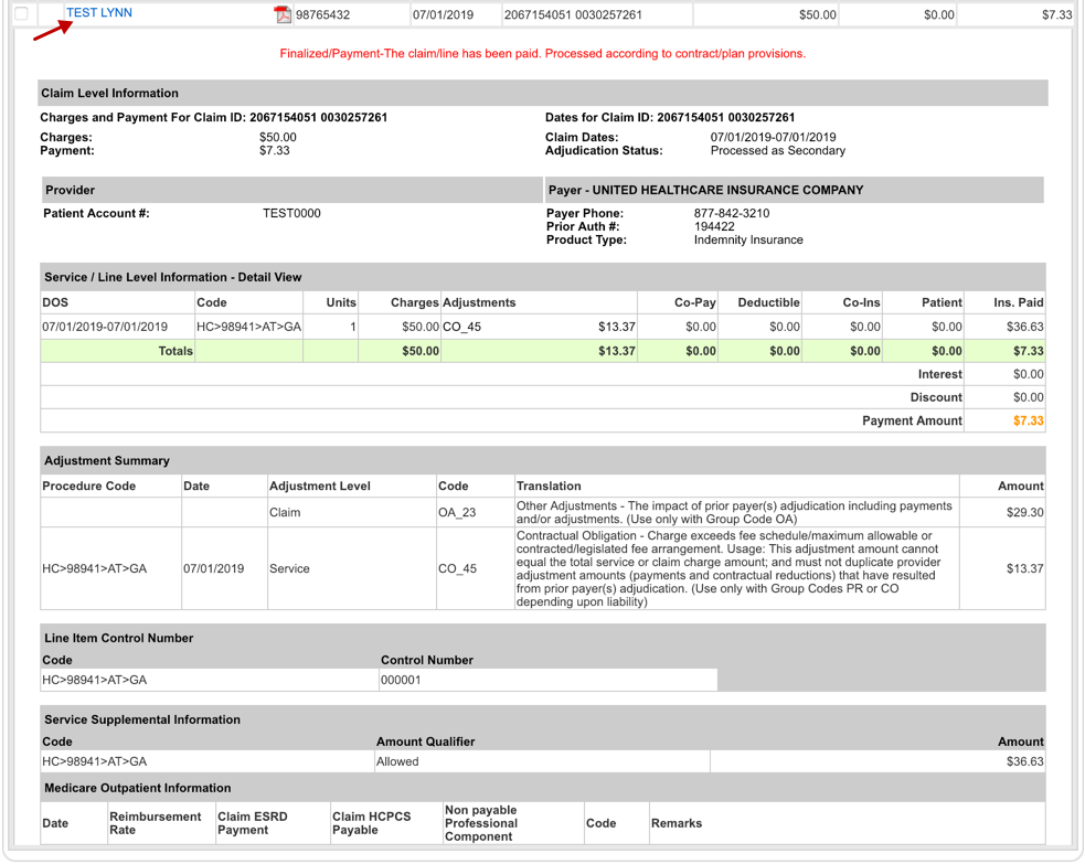 ERA dashboard adjudication