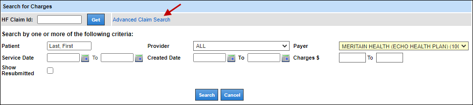 Advanced Claim Search